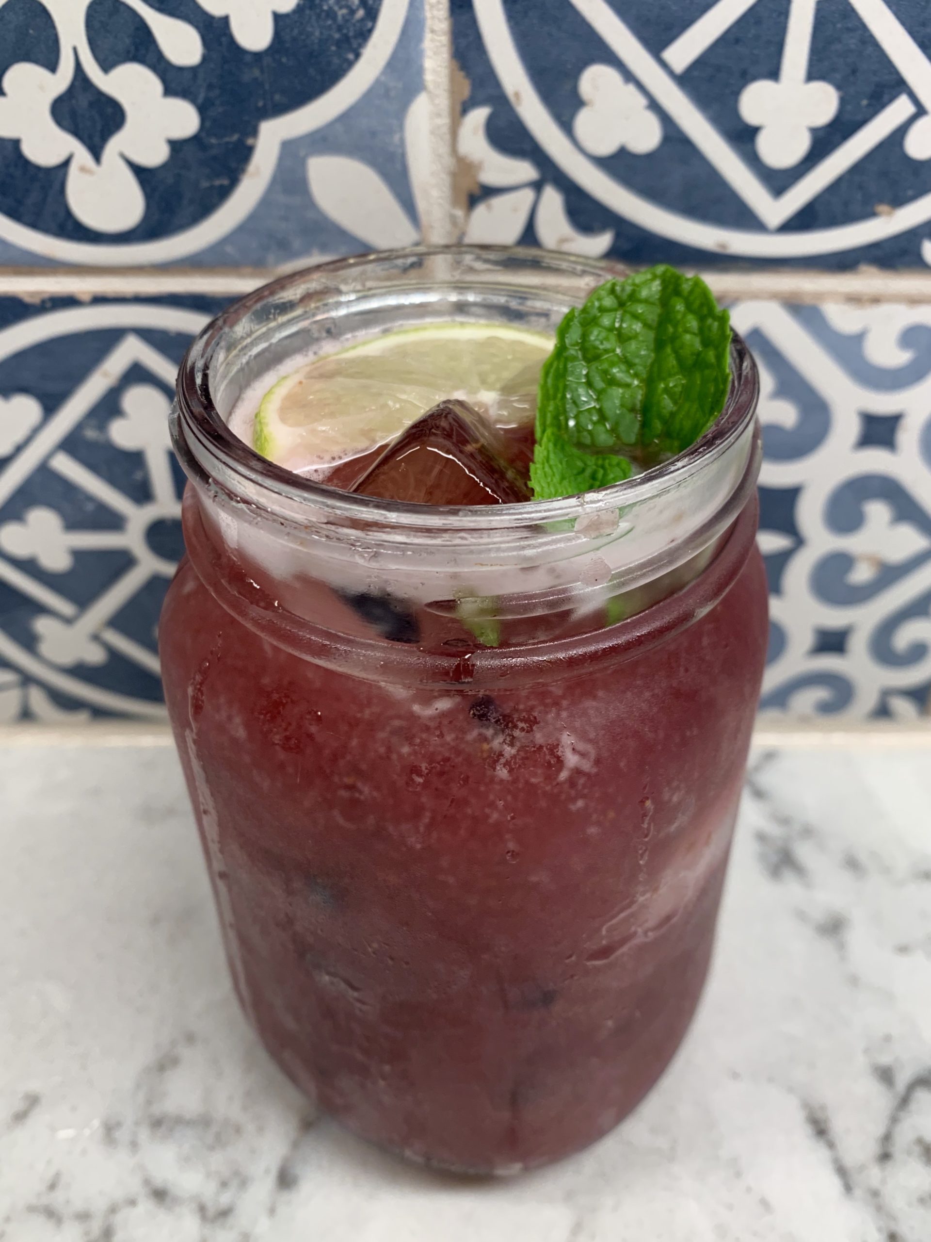 Insula’s Mint-Infused Blueberry Cocktail
